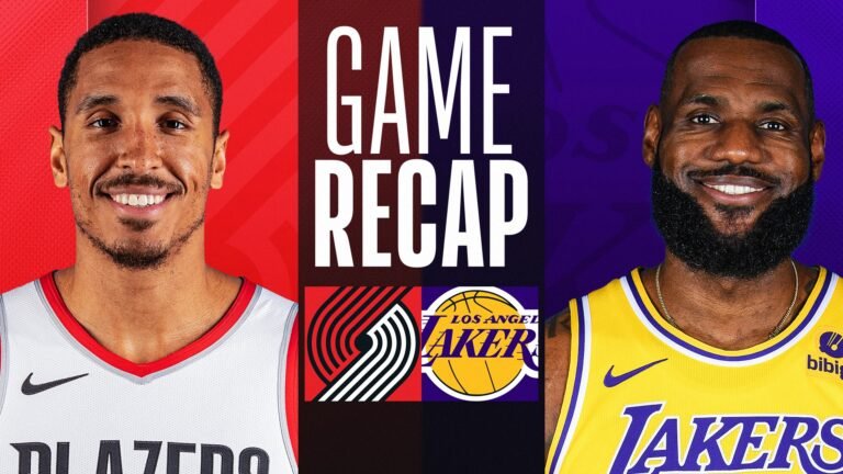 lakers vs portland trail blazers match player stats​