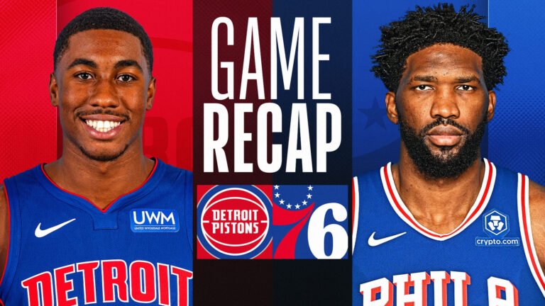 philadelphia 76ers vs detroit pistons match player stats​