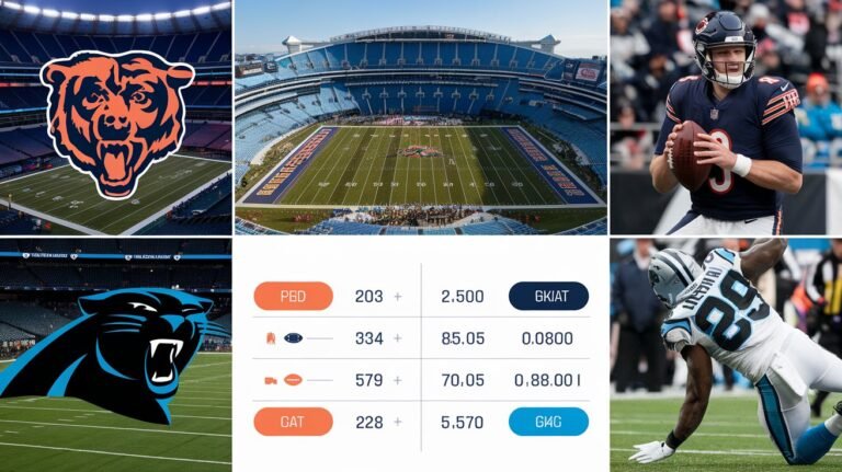 chicago bears vs carolina panthers match player stats​