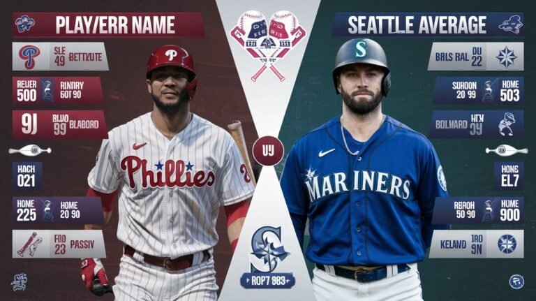 phillies vs seattle mariners match player stats​