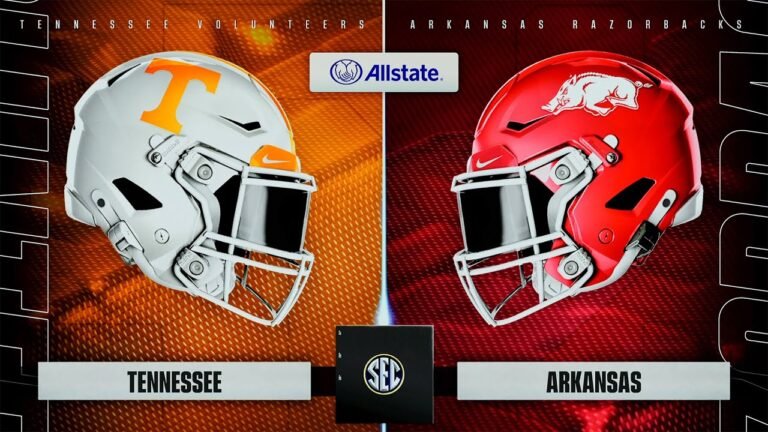 arkansas razorbacks football vs tennessee volunteers football match player stats​